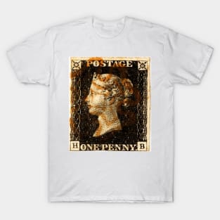 The Penny Black - World's First Postage Stamp (Great Britain) T-Shirt